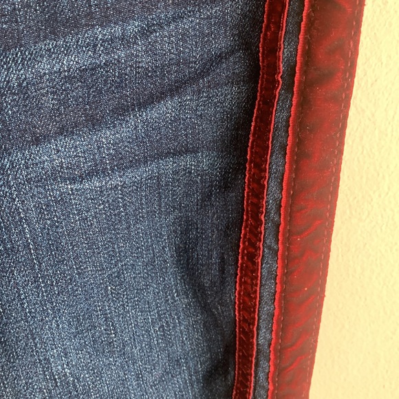 J. Crew Vintage Straight Jeans Velvet Tuxedo Striped High Waist Denim Sz 26P - Picture 11 of 13